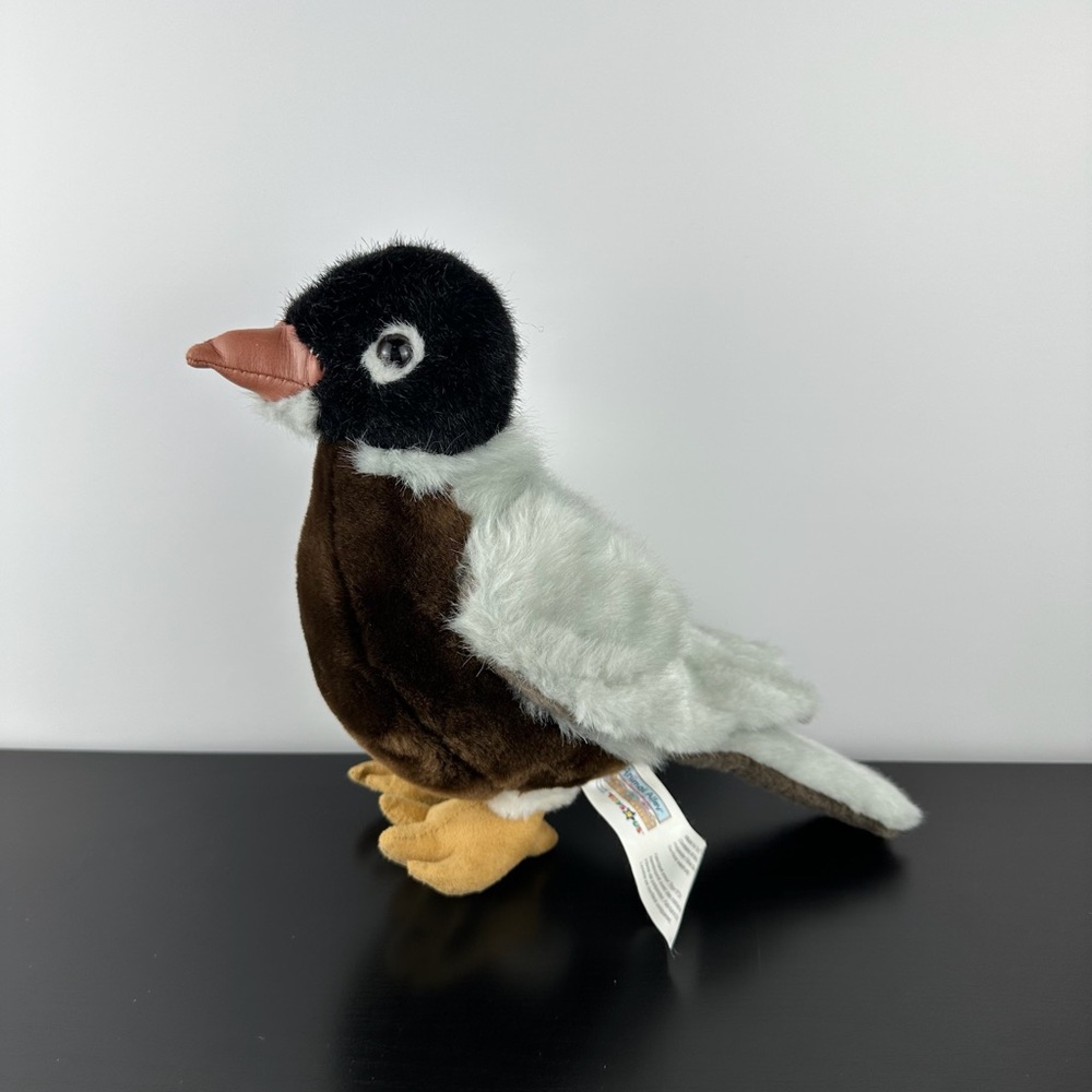 Animal Alley Toys R Us RARE Bird 9” Black Brown Gray Puffin Penguin Plush